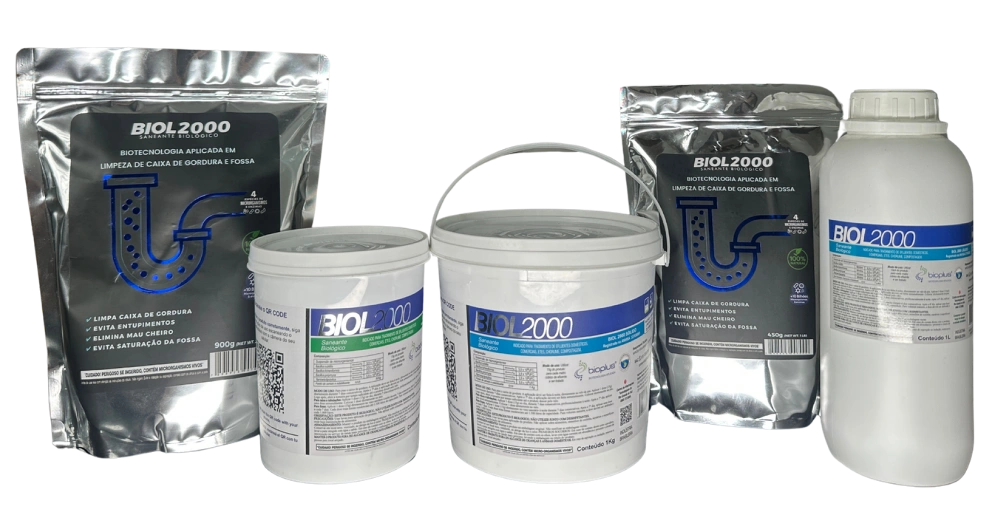 Embalagens da linha Biol2000